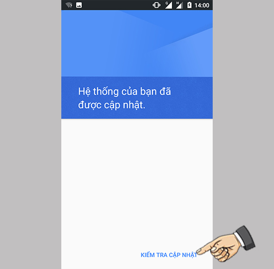Chọn kiểm tra cập nhật